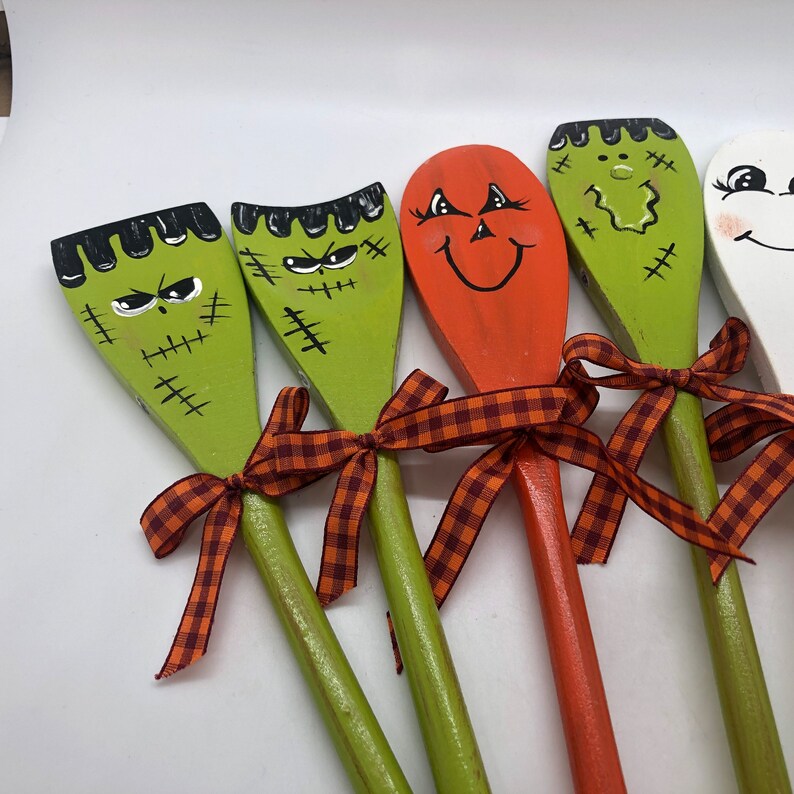 Hand Painted Wooden Halloween Spoons - Etsy