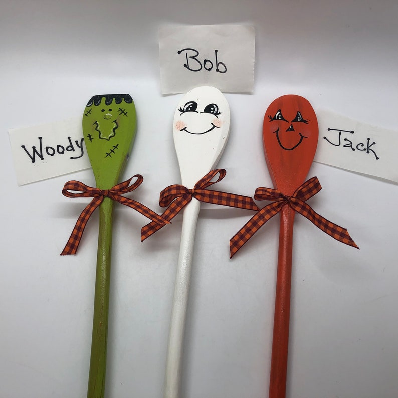 Hand Painted Wooden Halloween Spoons - Etsy