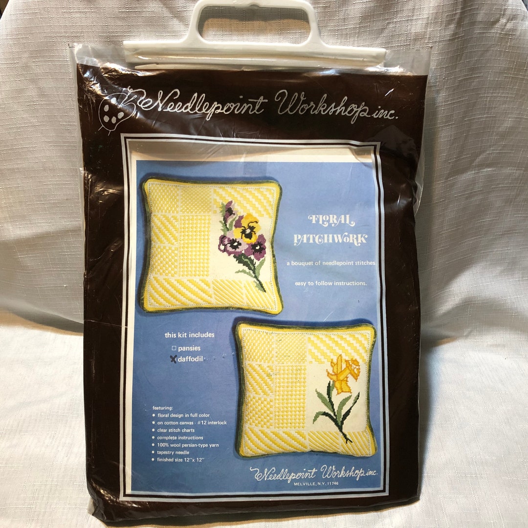 Needlepoint Inc. Floral Patchwork Daffodil Kit Etsy