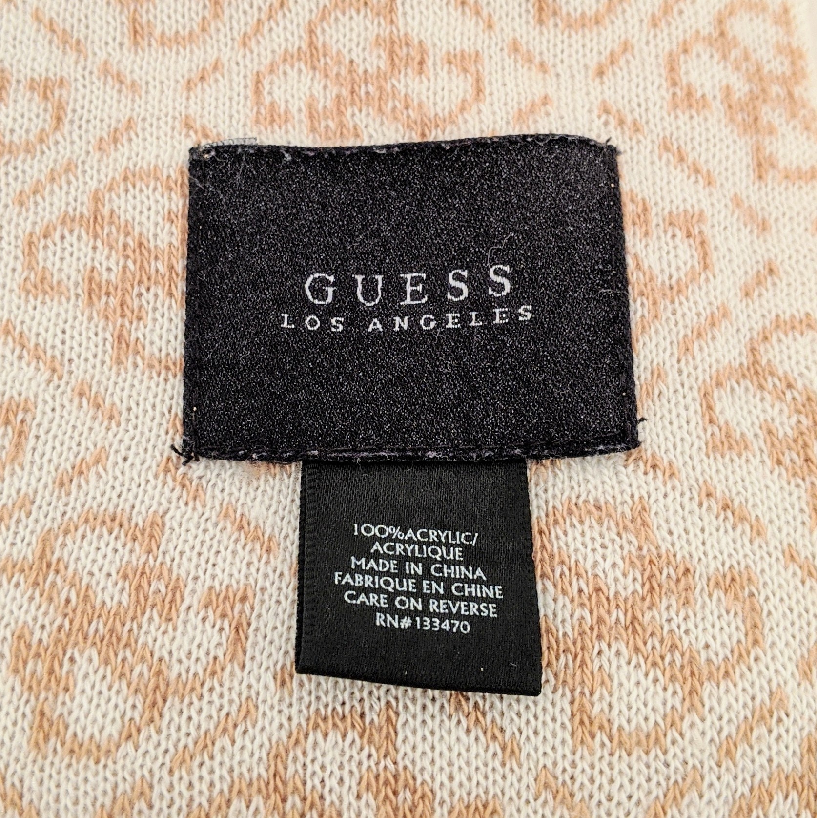 Vintage Guess Scarf With Classic Guess Logo Design Reversible | Etsy