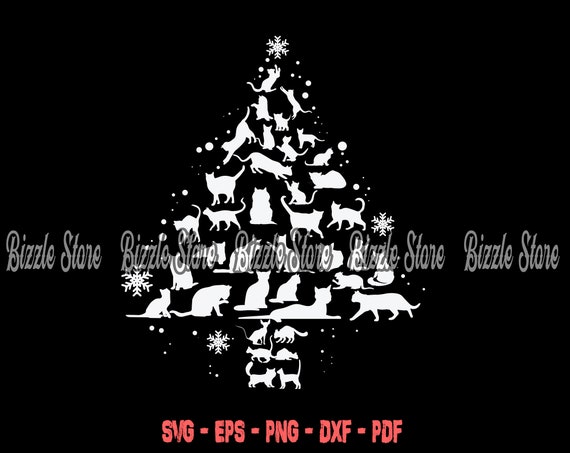 Download Cats Tree Svg Merry Christmas Svg Etsy PSD Mockup Templates