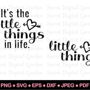 Paquete familiar Archivos SVG / Diseños familiares SVG Son las pequeñas cosas de la vida / Proyectos Cricut SVG a juego con la familia