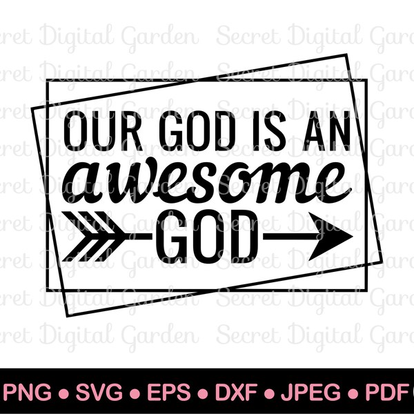 Gods Love Svg | Christianity God SVG | Lord God Christ Jesus | My God is an Awesome God Svg Png Jpg Dxf Eps Pdf