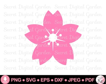 Kirschblüte SVG PNG | Sakura SVG | Rosa Blume SVG | Japanische Kirschblüten-Svg | Frühling Blumen Clipart | Cricut | Sublimationsdesign
