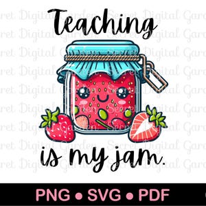 La enseñanza es mi pasión PNG Fresa Citas lindas sobre la enseñanza Camisetas para maestros Archivos SVG para impresión DTG por sublimación