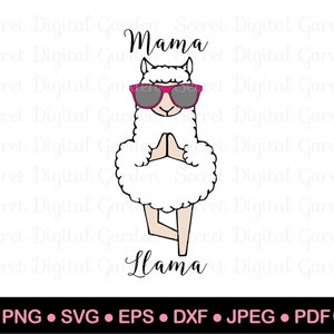 Lama Maman SVG | Yoga png | Namaste Méditer Svg Cricut Projets