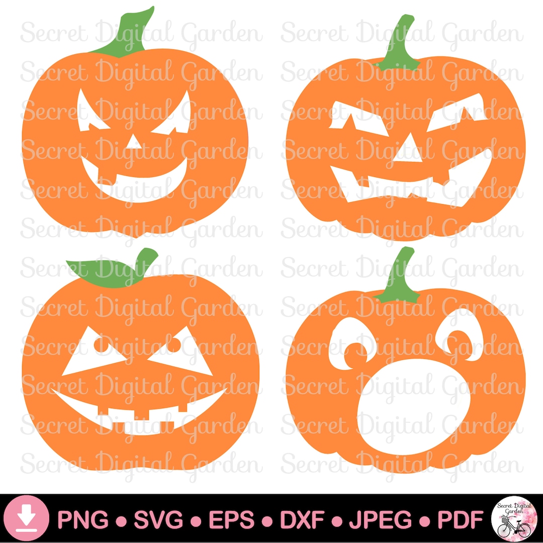 Jack O Lantern SVG Bundle Pumpkin Svg Bundle Halloween - Etsy