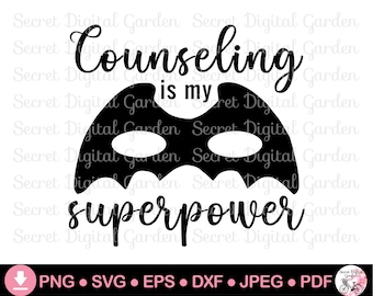 Counselor Cricut Kaffeetasse SVG PNG | Schulrat Zitate | Counseling is my Superpower SVG | Ratgeber Tasse SVG | Geschenk Ideen SVG Jpg PDF