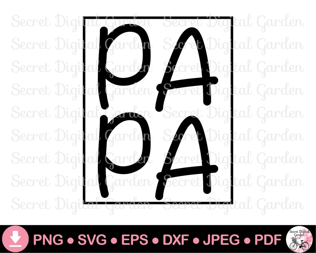 Pa Pa SVG PNG Papa Svg Files for Cricut Projects Etsy