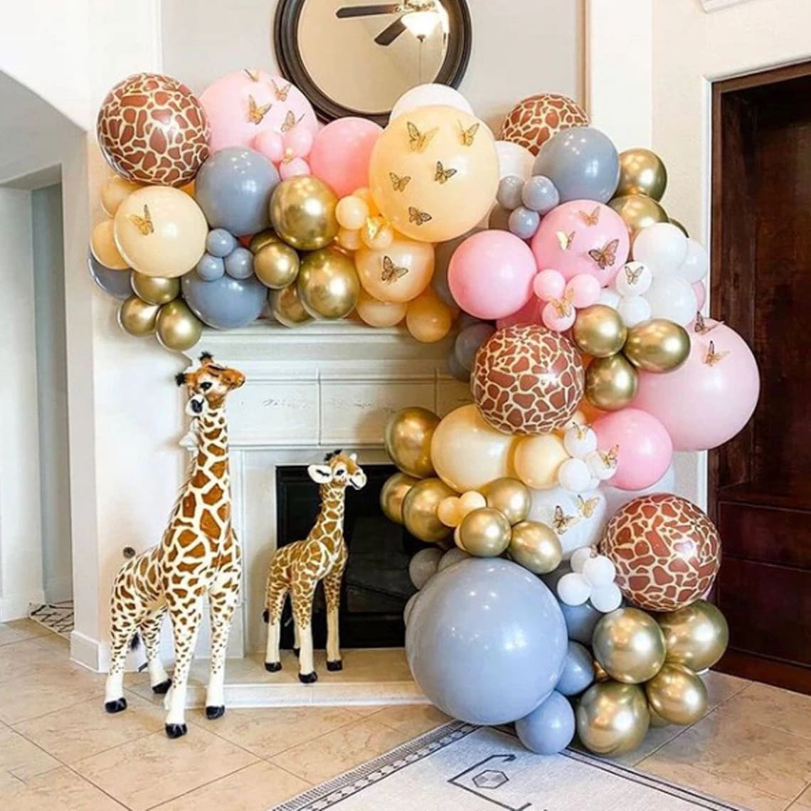 123Pcs Balloon Garland Arch Kit Retro Balloons Jungle Animal Etsy