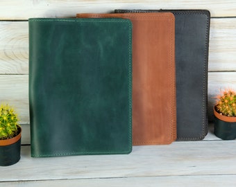 Handmade Leather Notebook Cover: A5 B6 A6 A4 B5 Moleskine Leuchtturm Hobonichi Midori Sterling B6+