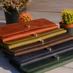 Cartera de cuero,Cartera de mujer,Grabado gratis,Cartera delgada,Cartera compacta,Personalización gratuita, Regalo de viaje,Regalo para una niña,Regalo para hermana