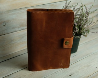 Leather cover for a book or Bible, Notebook cover, Personalized gift, Leather Notebook, A5, Travel Notebook, Leather book