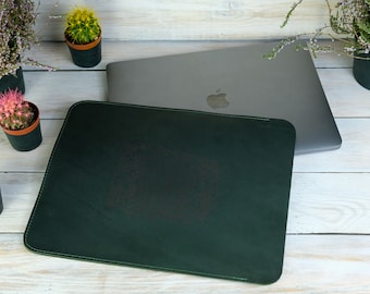 Handmade Leather MacBook Case: Protective Sleeve with Personalization
