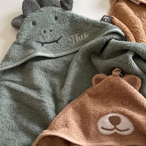 Personalisiertes Kapuzenhandtuch Baby mit Namen | Badetuch mit Name | Babygeschenk personalisiert | Baby Geschenk Geburt | Babyhandtuch Name