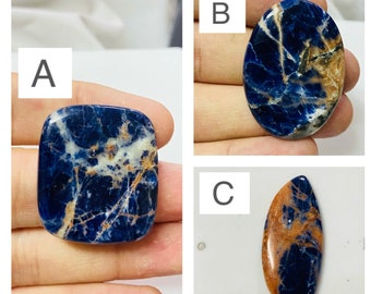 Rarest Sodalite Cabochon Top Quality Sodalite loose stone Natural Blue Sodalite Cabochon Natural Sodalite Gemstone