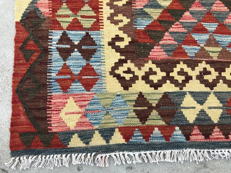 2.30 X 1.52 CM Handmade Afghan Tribal 100/% Wool Traditional Chubi Natural dye wool Living Room Are Rug Price  Size