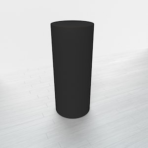 May include: A black cylindrical pedestal, perfect for displaying items or as a decorative accent.