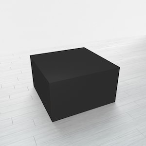 Rectangle Pedestal - Black Base + Black Top - 20" x 20" x 12"