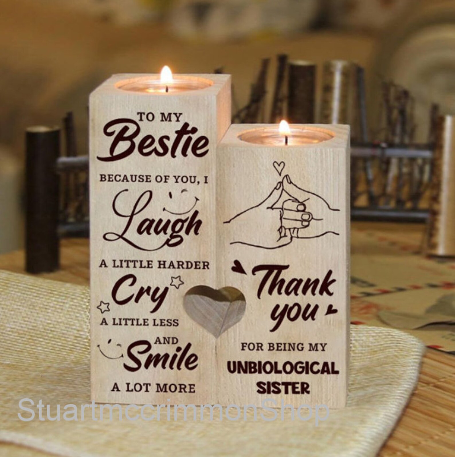 Gift To My Best Friend Candle Holder Perfect Personalized Etsy