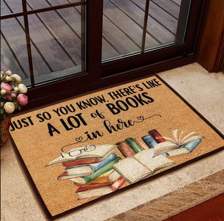 Great doormat for Library gift for book lovers Funny Etsy