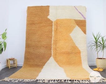 Brown Beni Ourain Rug – Authentic Moroccan Wool Carpet – Handmade Berber Area Rug – Custom Size Boho Decor