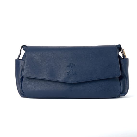 Navy Blue Baby Stroller Organiser Vegan Leather Pram Bag Water resistant Changing Bag Wipe Pocket Buggy Bag Diaper Bag Christmas Gift Etsy