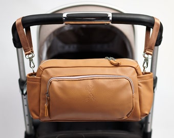 Ebba (Buggy Organiser) | Shoulder Bag | Pram Bag | Baby Bag | Diaper Bag | TAN