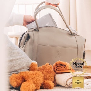 Grey Baby Changing Bag, Pram Bag, Nappy Diaper Bag, Hospital Bag, Baby Travel Bag, Mum and Baby Bag, Hospital Organiser, Gift For Mom