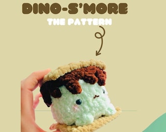 PDF Digital Crochet Pattern- DinoS’more (the Dinosaur and s’more mashup)