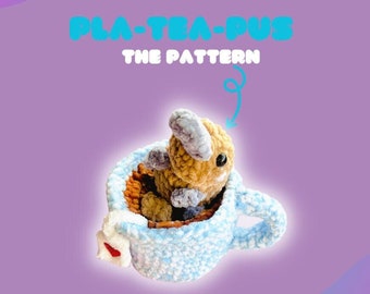 PDF Digital Crochet Pattern- Pla-TEA-pus