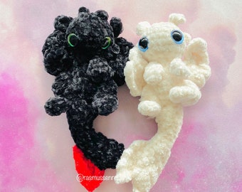 Ready Made Night & Light baby dragon crochet plushie