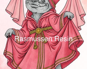 Prettiest Squire -  A6  art print- numbered and signed