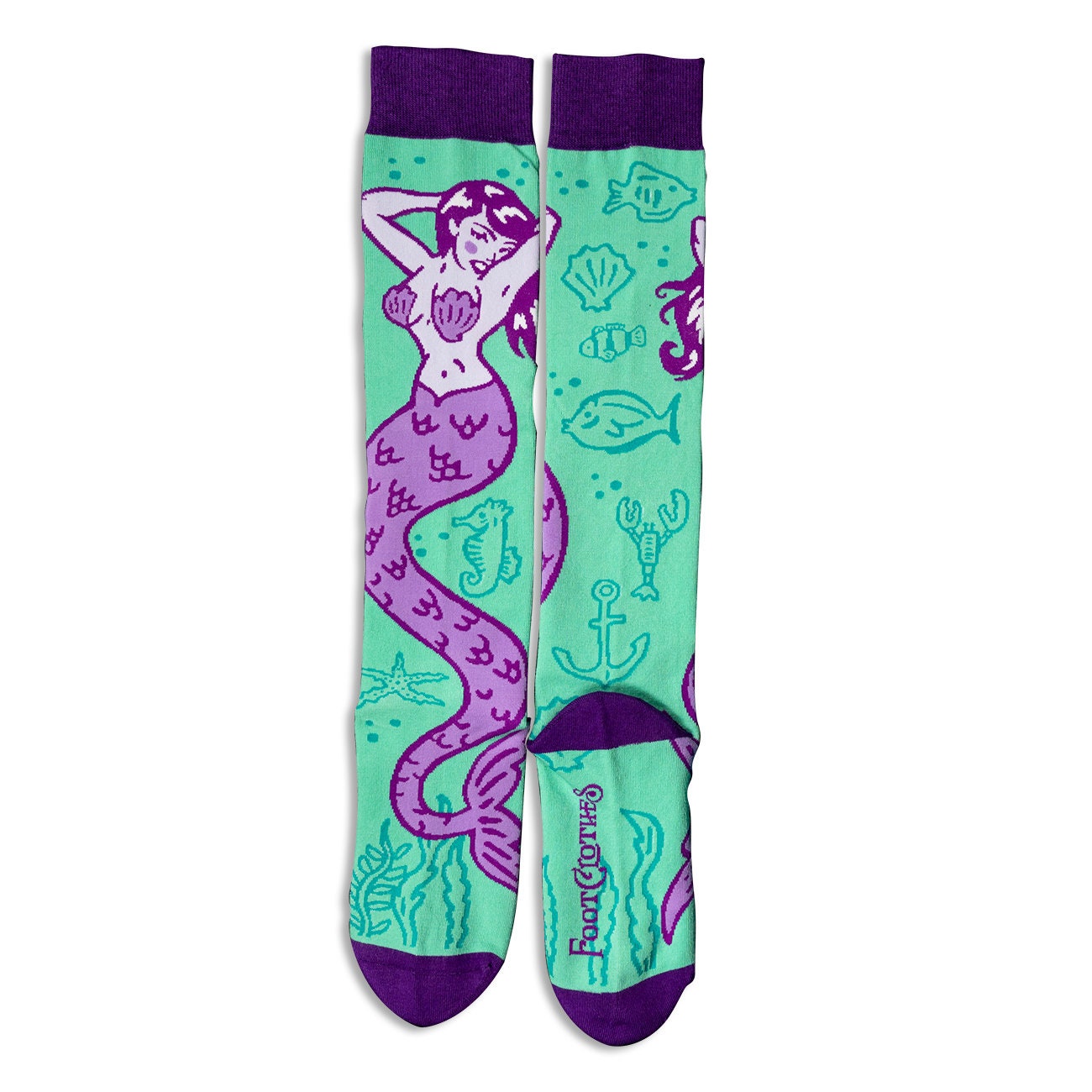 Sea Siren Knee High Mermaid Socks Unisex Soft Quality Etsy