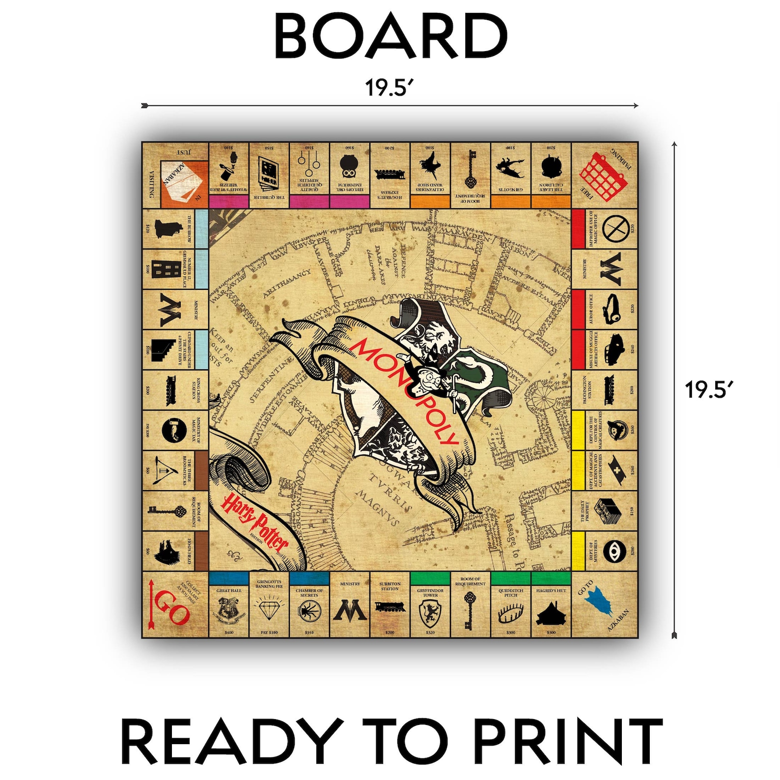 The Ultimate Harry Potter Monopoly Game Custom-designed and Ready to ...