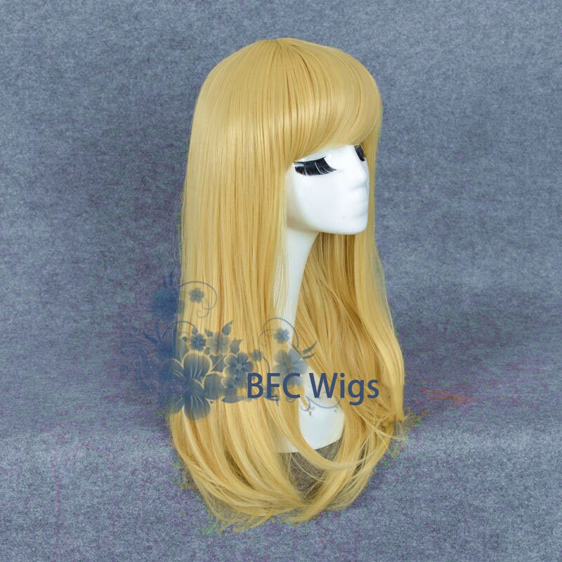 Long blonde cheap cosplay wigs