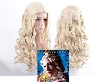 Bopocoko Blonde Wigs for Addison Costume Cosplay Women Platinum Blonde Braided Hair Wig Synthetic Wigs for Party Halloween BU235A 