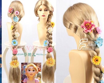 45" Blonde Braid w/ Flowers Rapunzel Costume ADULT WIG Tower Princess Paradise 45" Blonde Braid w/ Flowers Rapunzel Costume ADULT WIG Tower Princess Paradise