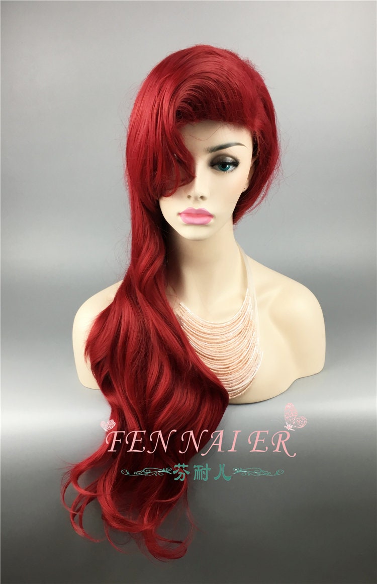 Wig Cosplay Wig Costume Wig Red Long Body Wave Wavy Wig for Etsy