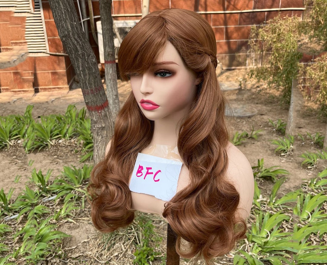 Wig Princess Anna Wig Cosplay Wig Long Brown Wavy Wig Halloween Wig