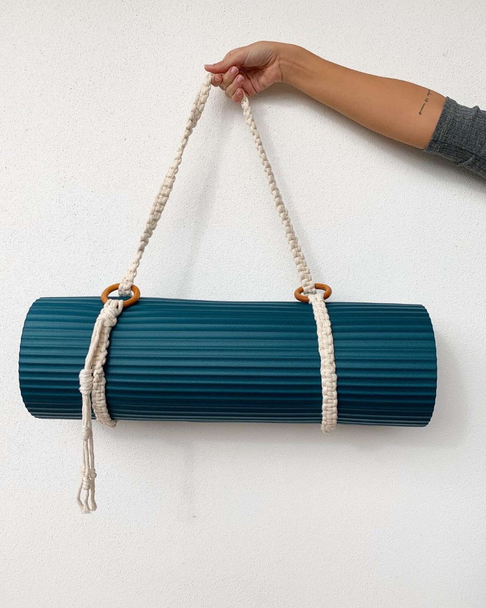 Macrame Yoga Mat Strap Yoga Mat Strap Yoga Mat Carrier Etsy