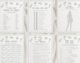 She’s Fresh Off the Market Bridal Shower Games Bundle and Signs. Editable, Printable Games.