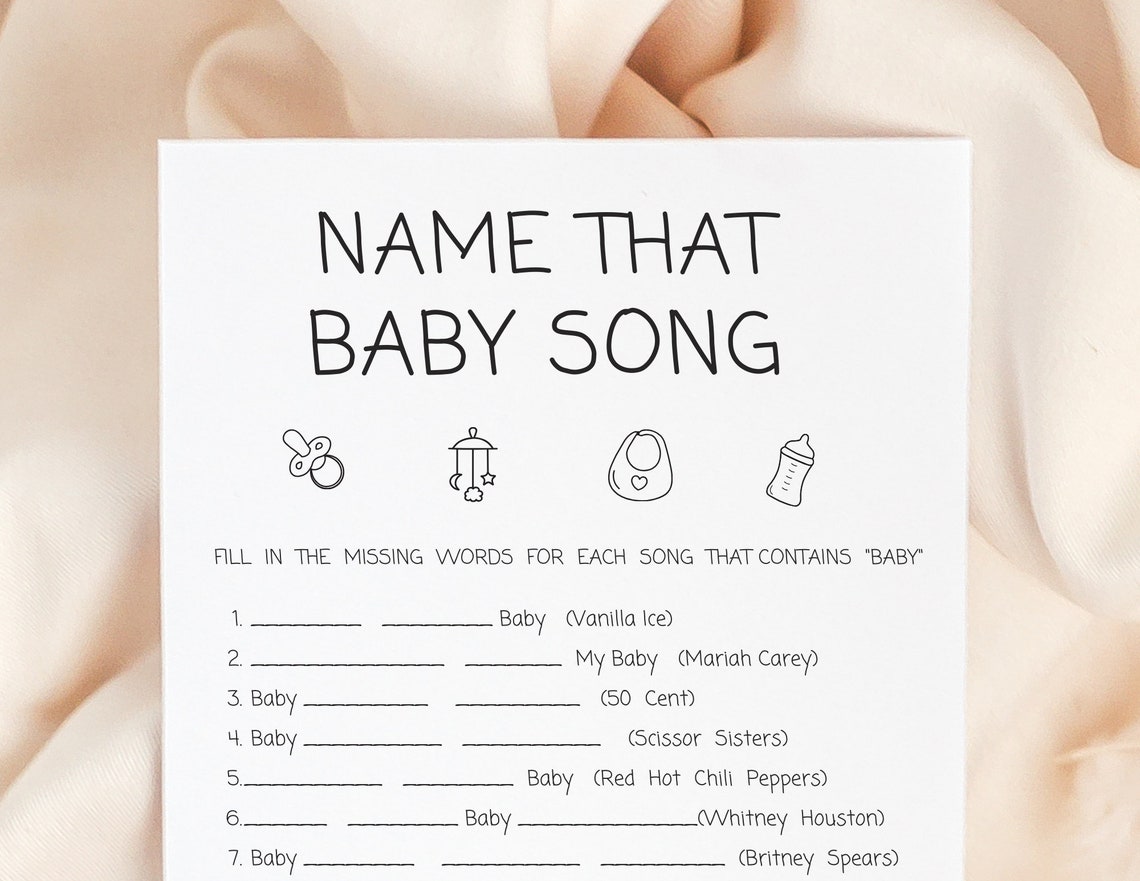 30 Baby Shower Games Bundle Black and White Design Games - Etsy