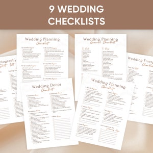 Wedding checklist, wedding planning checklist, photography shot list, wedding checklist printable, digital download