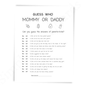 baby-shower-mom-or-dad-game — ImgBB  Baby shower funny, Easy baby shower  games, Cute baby shower games