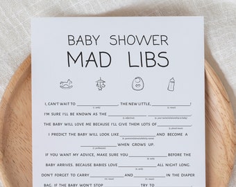 Baby Shower Mad Libs Game: Advice for Parents (Digital Download)