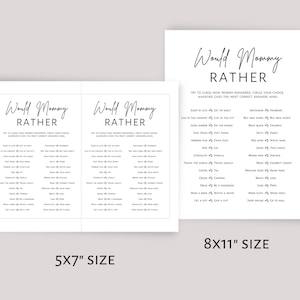 minimalist printable baby shower game