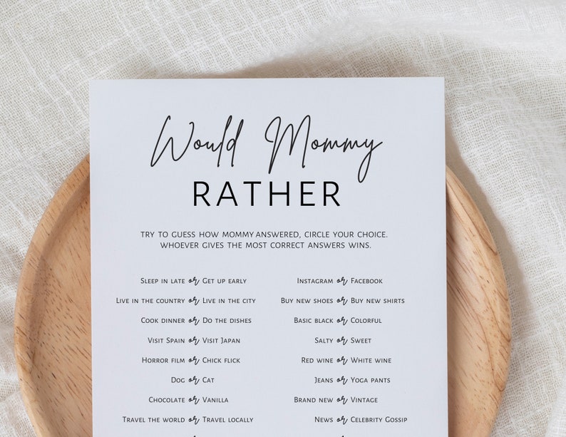 would mommy rather