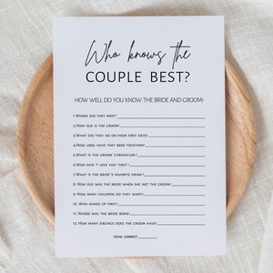 bridal shower game