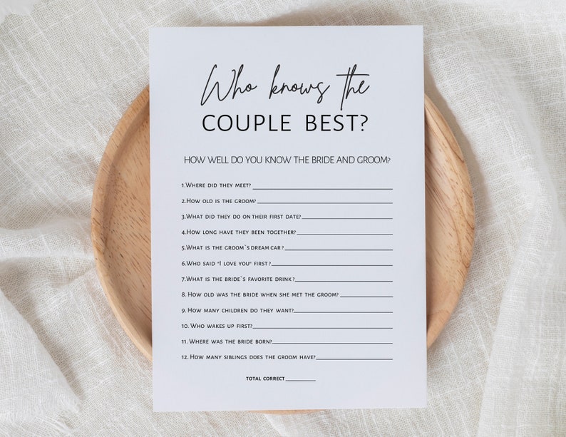 bridal shower game
